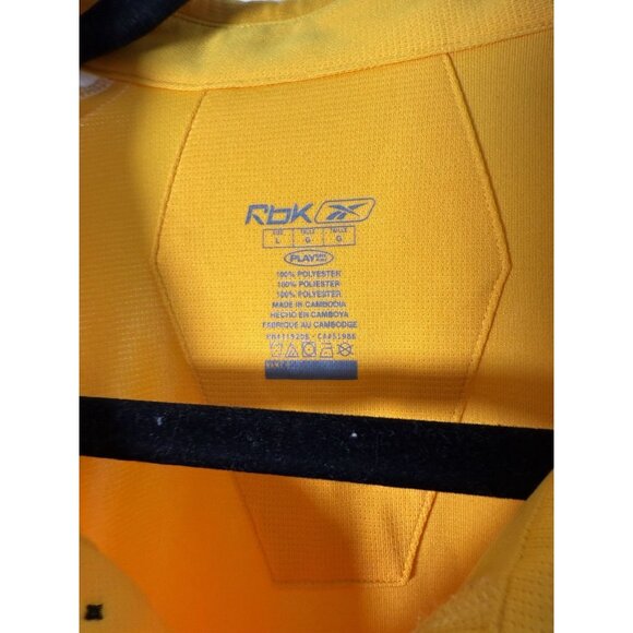 Reebok Pittsburgh Steelers Men’s Yellow White Polo Size Large EUC - Picture 10 of 10